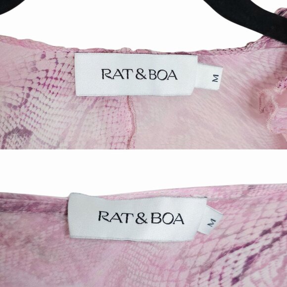 Rat & Boa Cobra Pink Blouse Top Maxi Skirt Snake Print Set Size M - Picture 5 of 13
